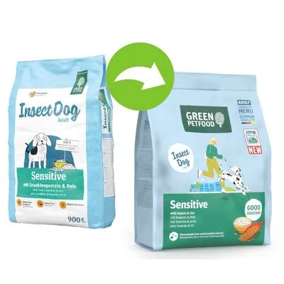 Green Petfood Sensitive met insecten & Rijst - 900 g
