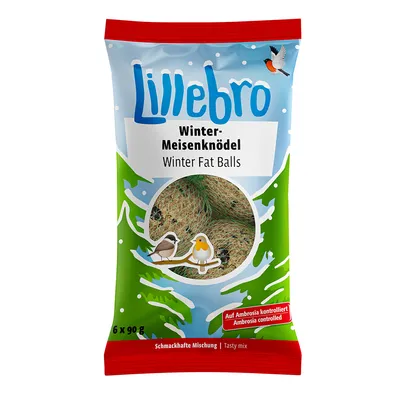 Lillebro Boules de graisse pour oiseaux sauvages - 6 x 90 g