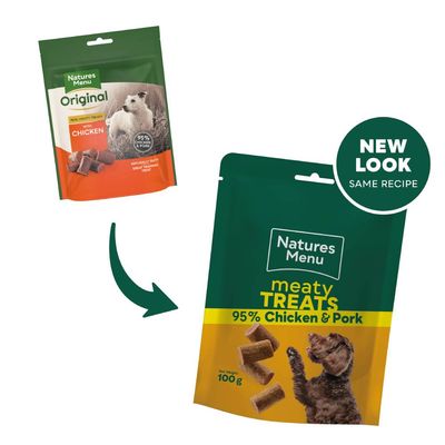 Natures Menu Original Meaty Treats Chicken - Saver Pack: 3 x 100g