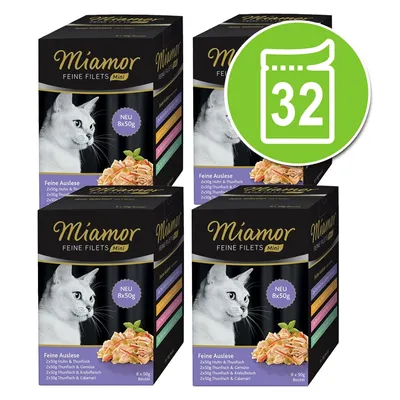 Økonomipakke Miamor Fine Filéter Mini Porsjonspose Multibox 32 x 50 g