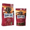 Happy Dog Kombi-Paket:  Supreme Sensible 10 / 12,5 kg + 5 x 100 g Soft Snack Sensible Africa 12,5kg + Africa 5 x 100 g