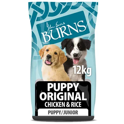 Burns Puppy Original Chicken & Rice, 12 kg. Torrfoder för valpar och unghundar.
