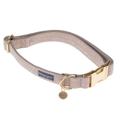 Nomad Tales Calma, obroża, kolor sand Rozmiar XS: obwód szyi: 24 - 36 cm, szer. 10 mm