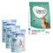 Próbacsomag: 3 x 5 l Tigerino Classic Crystals alom + 400 g Concept for Life Tigerino + Sterilised Cats lazac