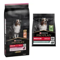 PURINA PRO PLAN 17 kg pienso para perros en oferta: 14 + 3 kg ¡gratis! - Medium Adult Sensitive Skin (14 kg) + Medium Adult Sensitive Digestion cordero y arroz (3 kg)