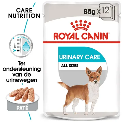 Royal Canin Urinary Care All Sizes natvoer voor honden, 85g x12. Paté. Ter ondersteuning van de urinewegen. Care Nutrition.