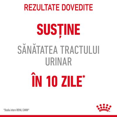 Rezultate dovedite: susține sănătatea tractului urinar în 10 zile. *Studiu intern ROYAL CANIN.