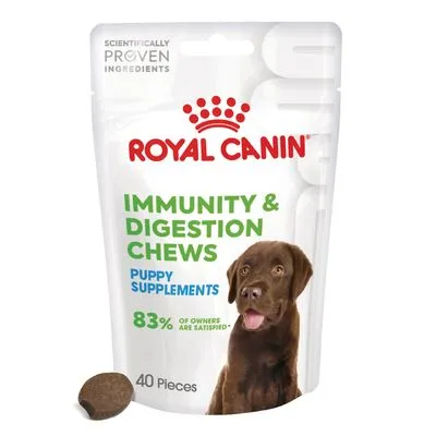 Royal Canin Puppy Immunity & Digestion Supplement  Kauwsnacks - Voordeelpakket: 2 x 100 g (80 stuks)