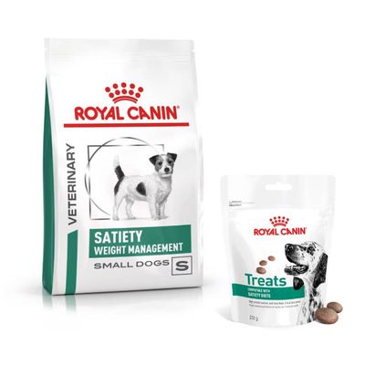 Royal Canin Vet Canine Satiety Weight Management + Satiety Snacks ¡gratis! Satiety Weight Management Small Dog (3 kg) + Satiety Snacks (3 x 230 g)