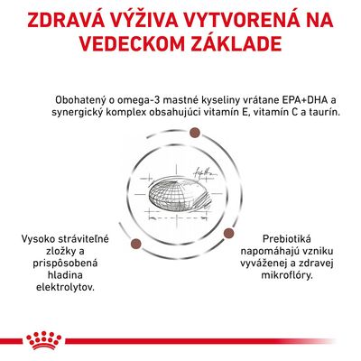 ZDRAVÁ VÝŽIVA VYTVORENÁ NA VEDECKOM ZÁKLADE. Obohatený o omega-3 mastné kyseliny EPA+DHA, vitamín E, C, taurín. Vysoko stráviteľné zložky, prebiotiká podporujú mikroflóru.