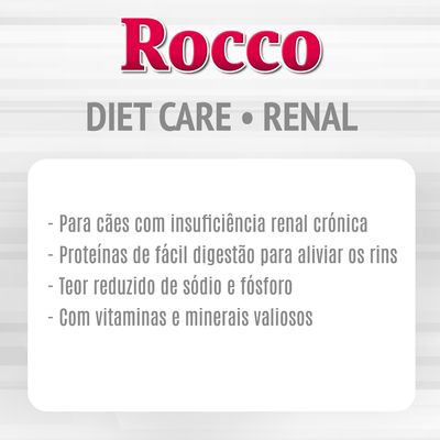 Rocco DietCare Renal, frango com batata-doce, baixo teor de proteína, lata de 800g.