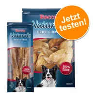 Gemischtes Probierpaket Rocco Rinderohren & Ochsenziemer - 10 Rinderohren + 5 Ochsenziemer