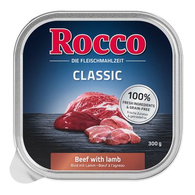 Rocco Classic Hondenvoer 9 x 300 g Rund met Lam