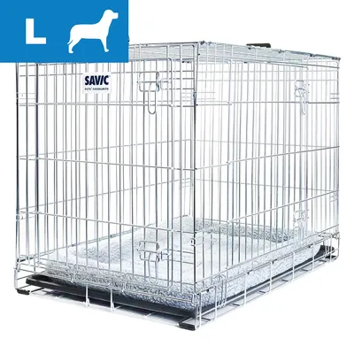 Savic Dog Residence med kudde, storlek L - Storlek L: B 61 x T 91 x H 71 cm