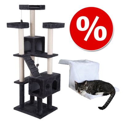 Suosikkituotepaketti: Tähkäpää-raapimispuu + Trixie Deluxe -patteripeti kerma