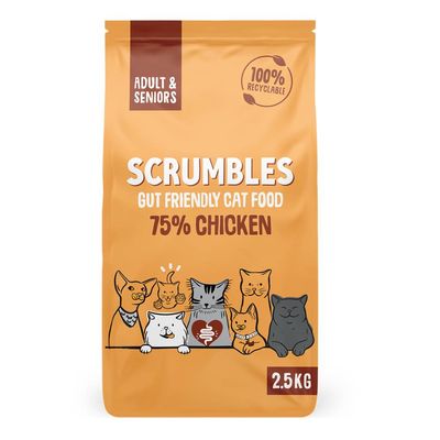 Scrumbles Adult & Senior Chicken Dry Cat Food 2.5kg