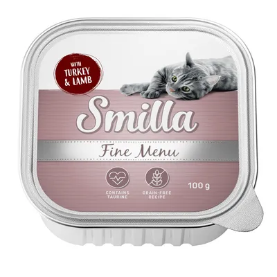 Smilla Fine Menu mit Truthahn und Lamm, enthält Taurin, getreidefreie Rezeptur, 100 g.