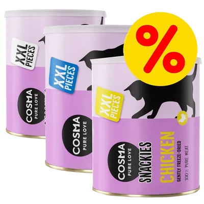 Sparepakke Cosma Snackies XXL Kattesnacks i Maxi Tube - 3 varianter (490 g) Sparepakke Cosma Snackies XXL Kattesnacks i Maxi Tube - 3 varianter (490 g)