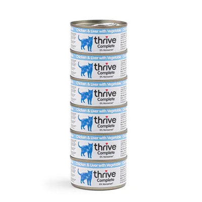 thrive Complete Adult - Chicken & Liver With Veg - 6 x 75g