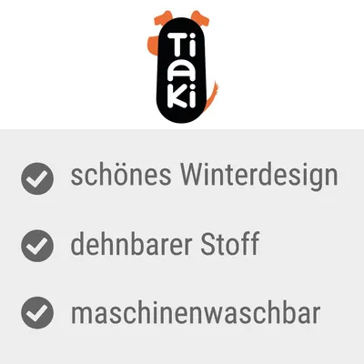 Tiaki. Schönes Winterdesign, dehnbarer Stoff, maschinenwaschbar.