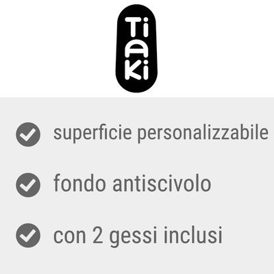 Tiaki, superficie personalizzabile, fondo antiscivolo, con 2 gessi inclusi