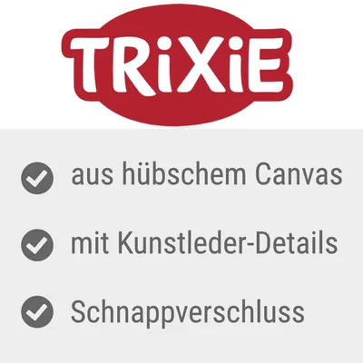 Trixie: aus hübschem Canvas, mit Kunstleder-Details, Schnappverschluss