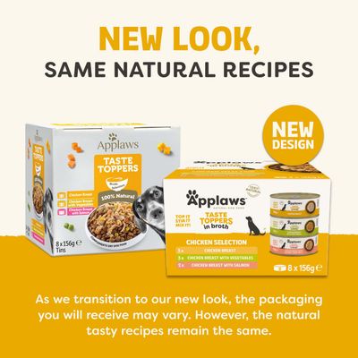 Applaws Taste Toppers Mixed Pack 8 x 156g - dog wet food - Broth Mixed Pack