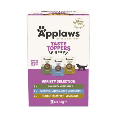 Pachet economic Applaws Dog Taste Toppers 12 x 85 g În sos