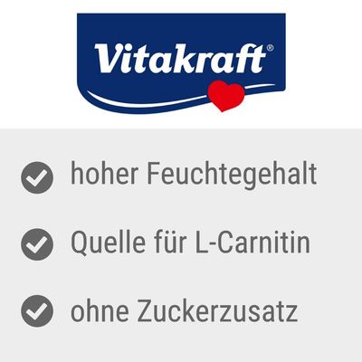 Vitakraft. Высокое содержание влаги, источник L-карнитина, без добавления сахара.