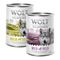 Voordeelpakket: Wolf of Wilderness 12 x 400 g Gemengd pakket (6x Willd Hill's + 6x Green Fields)