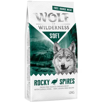 Wolf of Wilderness Soft Rocky Spires, ελευθέρας βοσκής κρέας, φρέσκο κοτόπουλο με φραγκόκοτα, 100% χωρίς δημητριακά, 12kg.