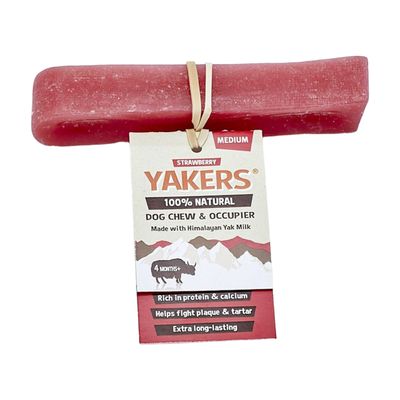 Yakers Dog Chew - Medium with Strawberry 1 Treat