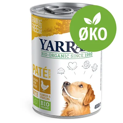 YARRA BIO-ORGANIC SINCE 1992, PATÉ WITH CHICKEN WITH SEAWEED & SPIRULINA, BIO ORGANIC, ØKO, dåse med hundemad, 400 g