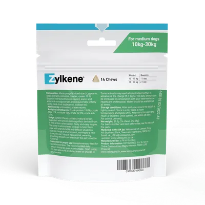 Zylkene Calming Chews for Medium Dogs 10 - 30 kg - 14 Chews