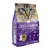 Saco de arena para gatos OdourLock Multi-Cat Formula, campo de lavanda, 40 días sin olores, 12 kg. Imagen de un gato y texto en inglés y francés en el envase.