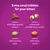 Engelse tekst: Extra small kibbles for your kitten. Met high-quality protein, met een zachte en heerlijke vulling, met lekkere erwten, met smakelijke wortel.