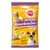 Pedigree Jumbone Riesenknocken Mini, x4 Huhn- und Lammgeschmack, sub 5% grăsime, Omega 3, Vitamina E, fără arome artificiale. Ambalaj cu imaginea unui câine și batoane umplute.