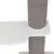 Plateforme blanche en tissu et poteau à griffer recouvert de sisal gris, partie d’un arbre à chat visible en gros plan.