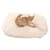 Beige husdjursbädd av mjukt material med en orange katt liggande på. Passar för komfort och avkoppling för husdjur.