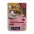 Sachet Bozita pour chat, 85 g, saveur bœuf, ingrédients naturels suédois, 100 % protéines animales, sans céréales, morceaux en gelée. Marque et drapeau suédois visibles.