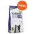 Yarrah BIO Sterilised Grain Free Cat Food, proteiini 32 %, rasva 11 %, NEW!-merkintä pakkauksessa, mustavalkoinen kissa edessä. 100 % kierrätettävä pakkaus.
