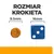Rozmiar krokieta: średnica 9,5 mm obok kostki do gry o boku 16 mm. Porównanie wielkości krokieta i kostki.