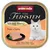 Animonda Vom Feinsten Mildes Menü, turkey + salmon. Serving suggestion with cat motif and product image.