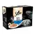 Embalagem Sheba Select Slices in Gravy Fish Selection, 12 x 85 g. Texto visível: with Salmon & Coley, with Whitefish, with Oceanfish, with Cod. Imagem de gato e prato com comida húmida.
