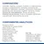 Composición: cereales, aceites y grasas, huevos, carnes, proteínas vegetales, semillas, minerales, verduras, frutas. Componentes analíticos: proteína 15,6 %, grasa 14,8 %, fibra 1,2 %.