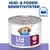Hill's Prescription Diet i/d low fat dåsefoder med tekst: HUD- & FODER-SENSITIVITETER, ORIGINAL. Billede af foder på ske og ikon med hund og ActivBiome+ symbol.
