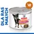 Hill's Science Plan Perfect Digestion Small & Mini Adult 1–6 do 10 kg z indykiem, mousse. Dla ras małych. Widoczny pies i kawałek karmy na talerzu. Hill's Science Plan Perfect Digestion Small & Mini Adult 1–6 do 10 kg z indykiem, mousse. Dla ras małych. Widoczny pies i kawałek karmy na talerzu.