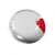 Round silver device with a red and clear section, likely indicating a light or reflector feature. No visible branding or text.