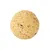 Yellow feeder ball with grains and seeds, suitable for wild birds. Round shape, visibly coarse texture.