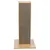 Scratching post made of wood with cardboard scratching surface, rectangular base.